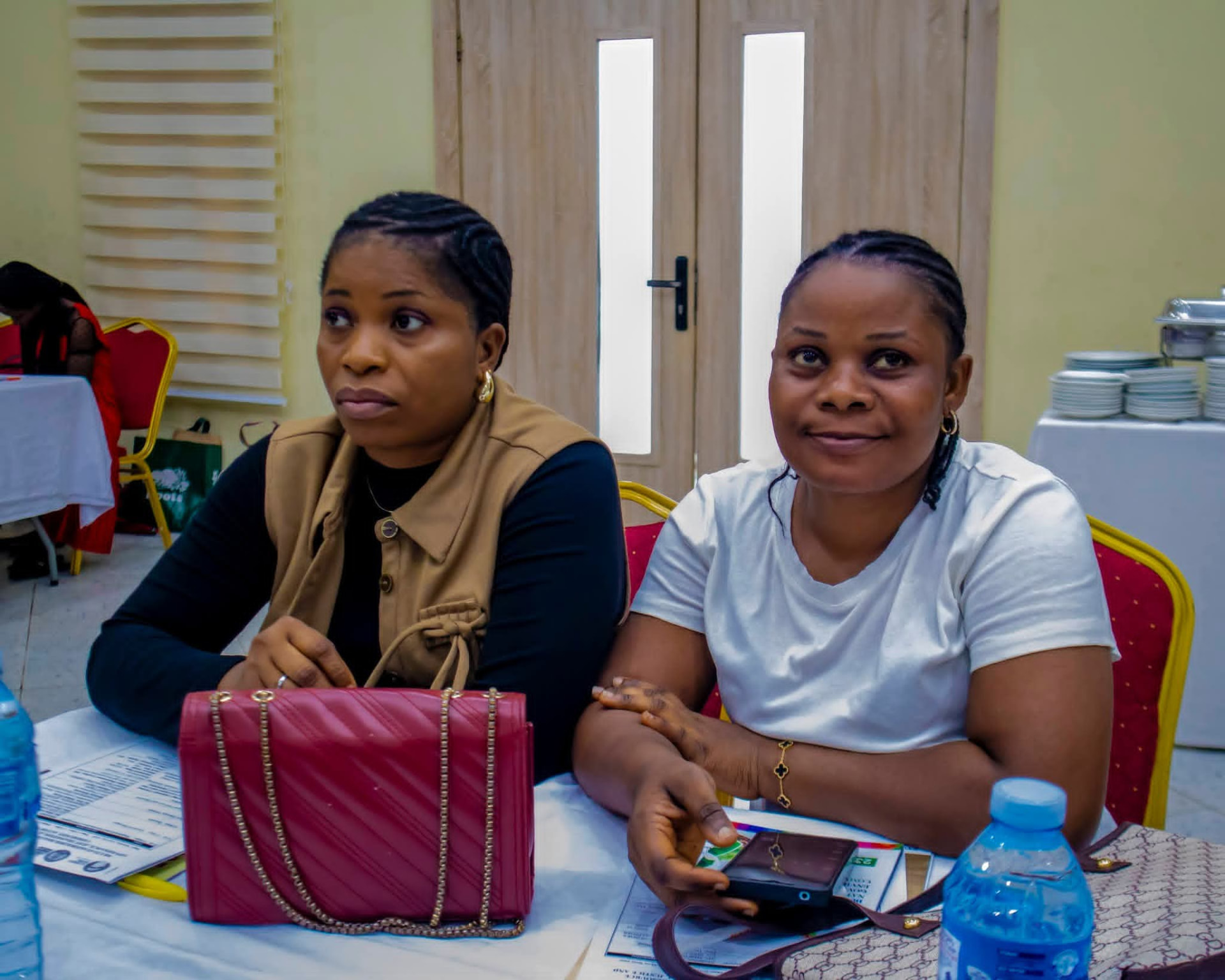 Women delegates participating in the multi-stakeholder dialogue session
