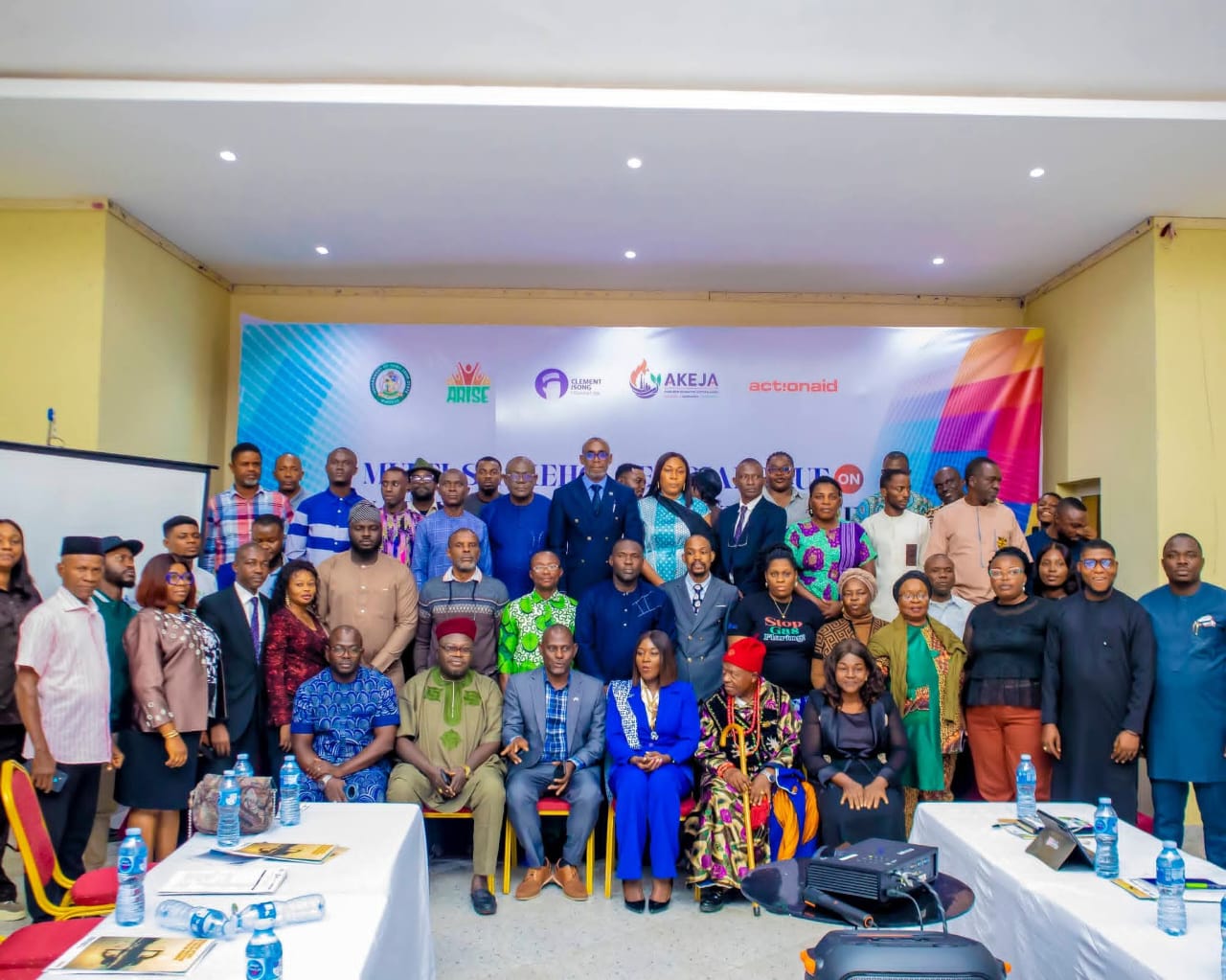 Participants at the AKEJA multi-stakeholder dialogue on natural resource governance in Uyo